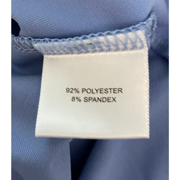 Peter Millar Polo Shirt Mens Medium Golf Blue White 40" chest Polyester Spandex - Picture 8 of 9